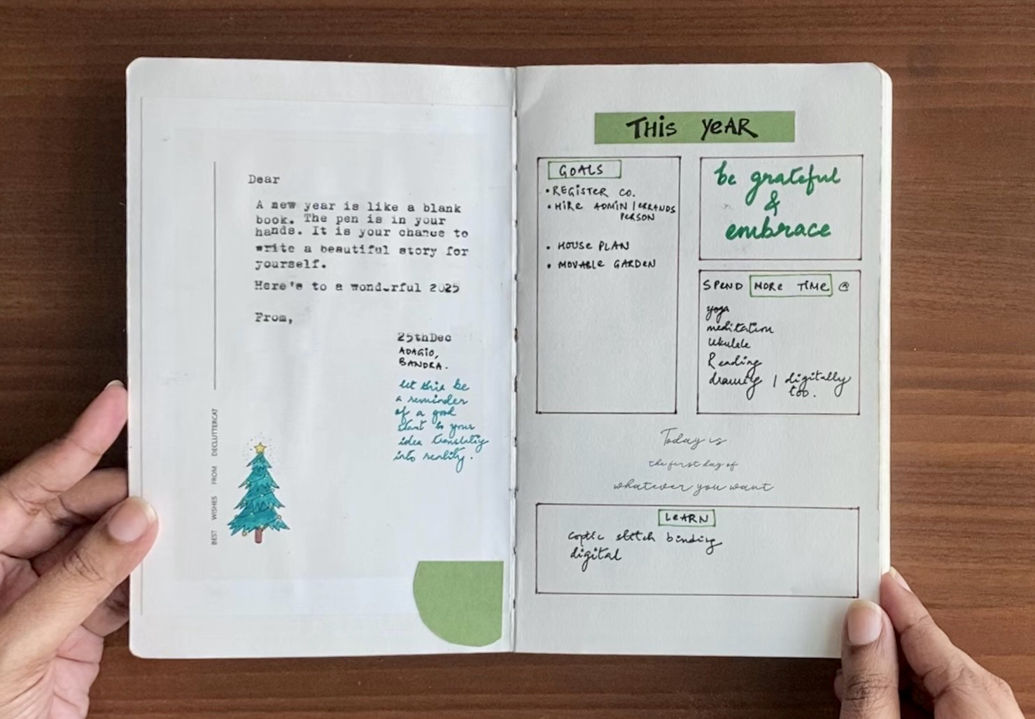 Goals, Gratitude & Beginning Gently — Setting the mood for a new year